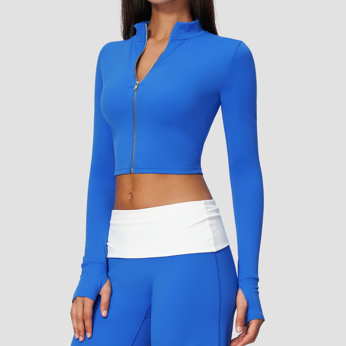 Wholesale Women’s Cropped Stand-Collar Pilates Jacket