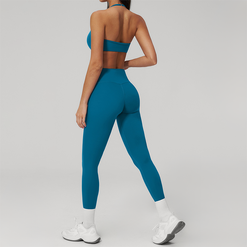 Wholesale Naked-Feel Seamless Sports Bra & High-Waist Biker Shorts Set – Quick-Dry Yoga 2-Piece