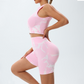Women's tie-dye yoga tank top + shorts two-piece set