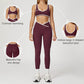 Ultra-Soft Contrasting Color Sports Bra + High Waist leggings 2-piece Set
