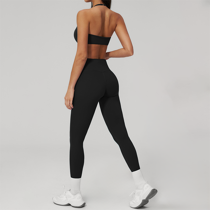 Wholesale Naked-Feel Seamless Sports Bra & High-Waist Biker Shorts Set – Quick-Dry Yoga 2-Piece