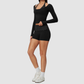 Wholesale Women's Long-Sleeve + Shorts Yoga Fitness Set