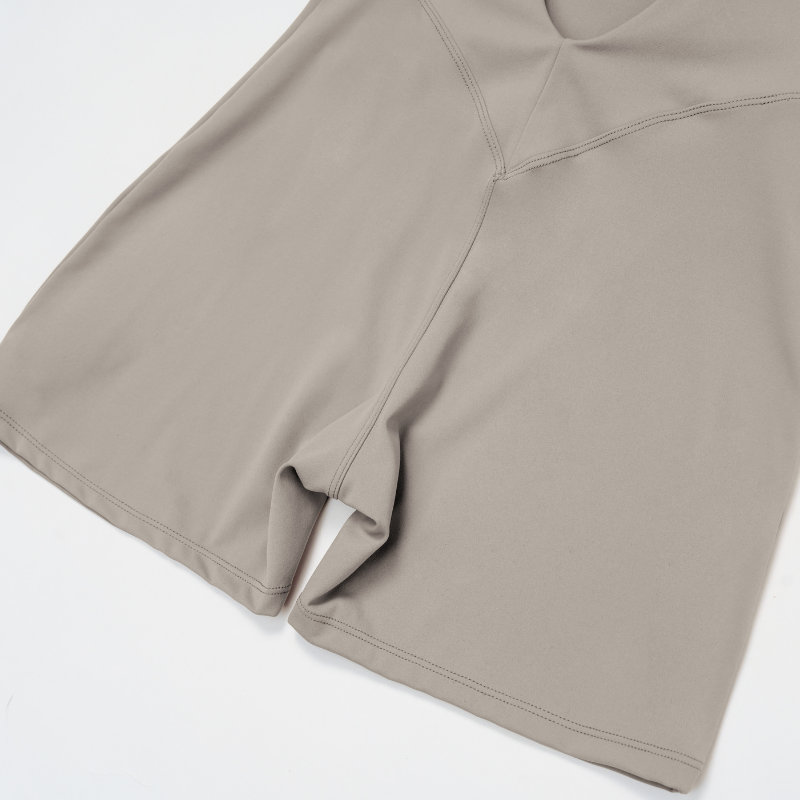 Shorts jumpsuit with cutout back