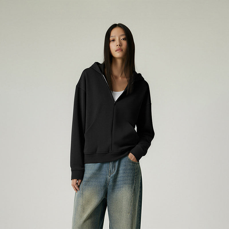 Air layer hooded sweatshirt