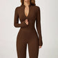 Snug-Fit Long Sleeve Jumpsuit