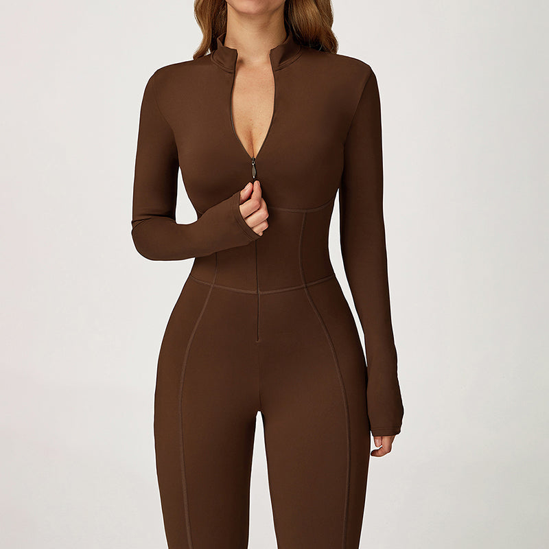 Snug-Fit Long Sleeve Jumpsuit