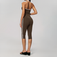Wholesale Women's Cream-Feel Fleece Sleeveless Vest & High waisted cropped pants Set