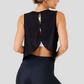 Wholesale Women's Open-Back Yoga Vest – Loose Breathable Gym Running Tank Top
