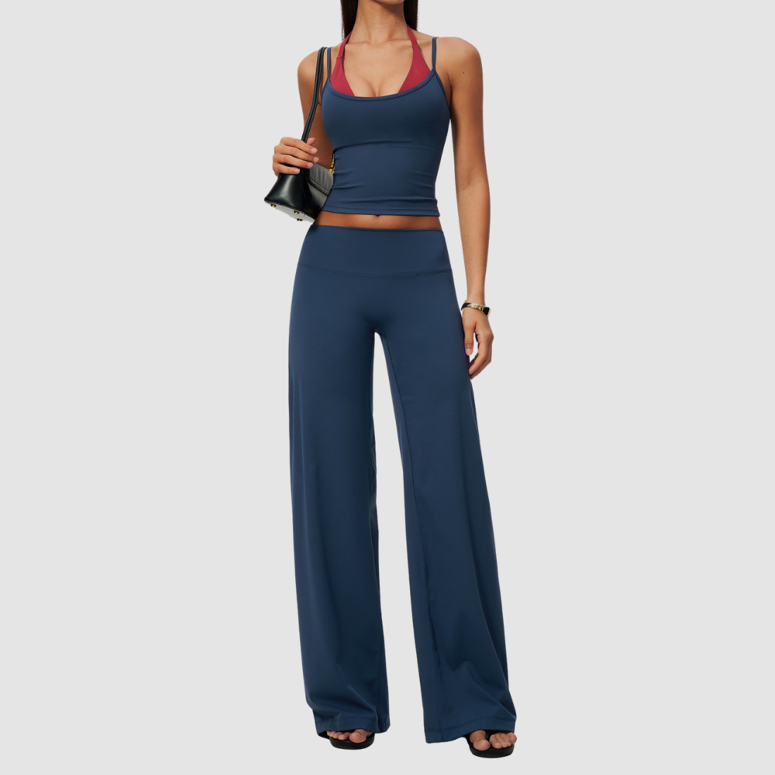 Wholesale Women’s Halter Tank & Wide-Leg Yoga Pants Set