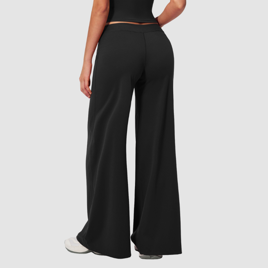Women's Solid Color Loose Casual Thin Straight Wide-Leg Pants