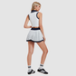 Wholesale Women's Sleeveless Tank Top & Double-Layer Pleated Skirt Set – Built-In Bra Anti-Exposure Tennis Golf Outfit