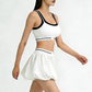 High-Elastic Quick-Dry Beautiful Back Bra + Tennis Skirt 2-Piece Set