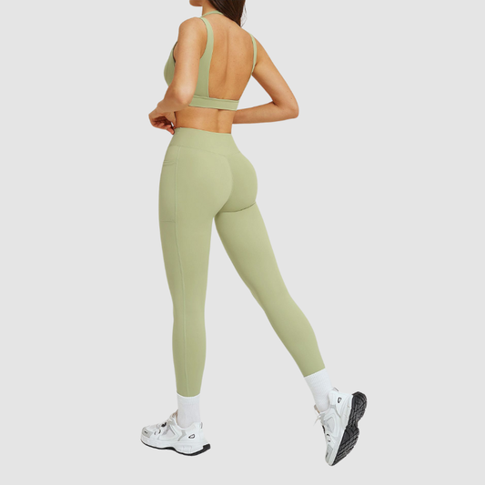 Wholesale strappy halter bra and tight | Wonderxfans bulk activewear