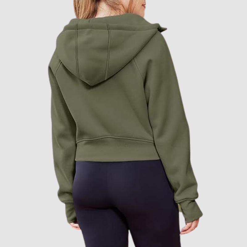Wholesale Cropped Zip Up Hoodie