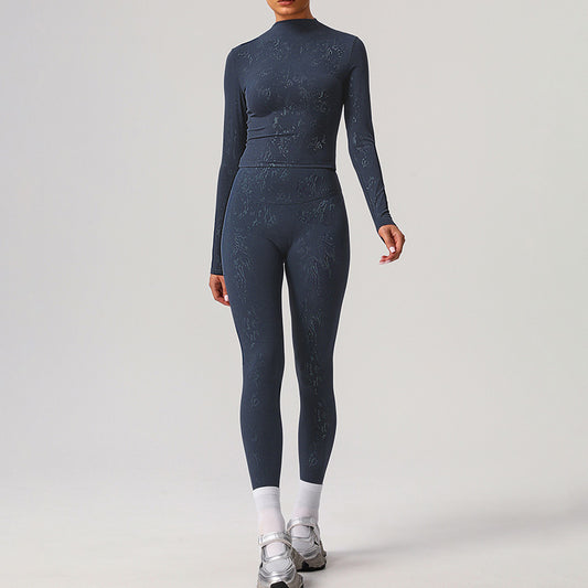 Wholesale women's hot-stamped silver high-stretch top | Wonderxfans bulk activewear