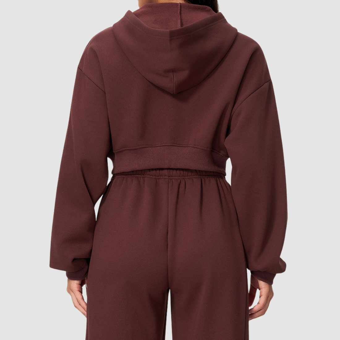Wholesale Women's Zip Up Hoodie – Cropped Fleece-Lined Sport Jacket