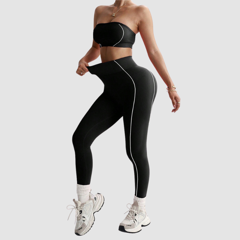 Wholesale Color-Blocked Women's Sports Yoga Set