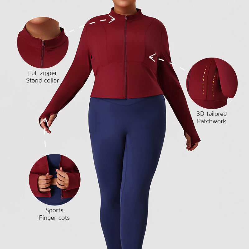Wholesale plus-size yoga slimming jacket