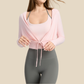 Women's Activewear Loose Long-Sleeve Open-Front Yoga Cover-Up