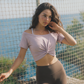 Wholesale quick drying Pilates fitness short-sleeved T-shirt