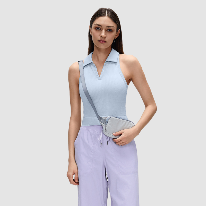 Wholesale collar sports Vest with chest cushion