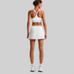 Wholesale Naked-Feel Sports Bra & Pleated Tennis Skirt Set – Quick-Dry Athletic 2-Piece with Built-In Shorts