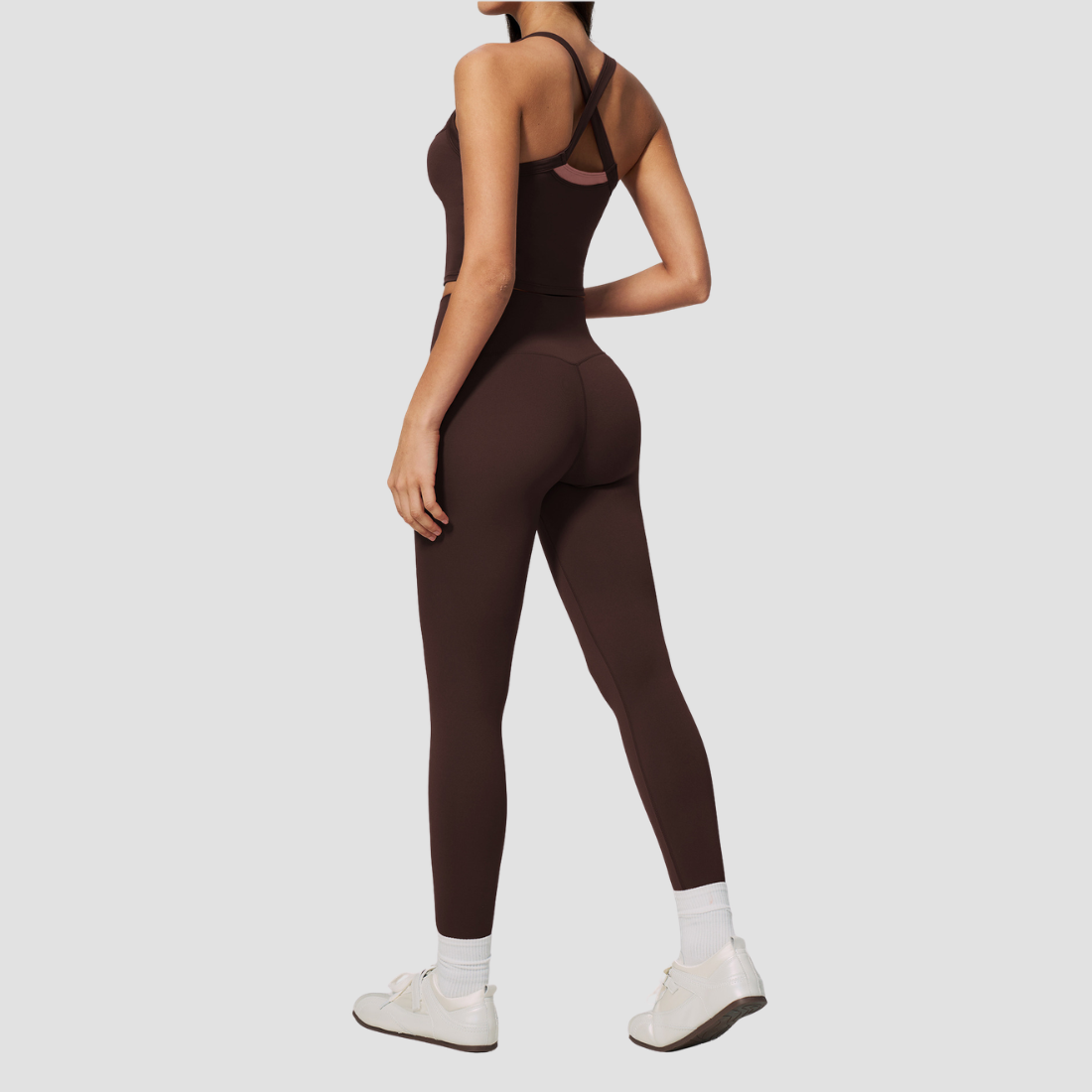 Wholesale Naked-Feel Yoga Set – Cross Back Quick-Dry Fitness Outfit