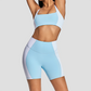 Wholesale Women's Contrast Trim Seamless Yoga Set – Premium contrast trim design with naked-feel fabric