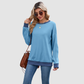 Wholesale Crew Neck Loose Top Long Sleeve Sweatshirt