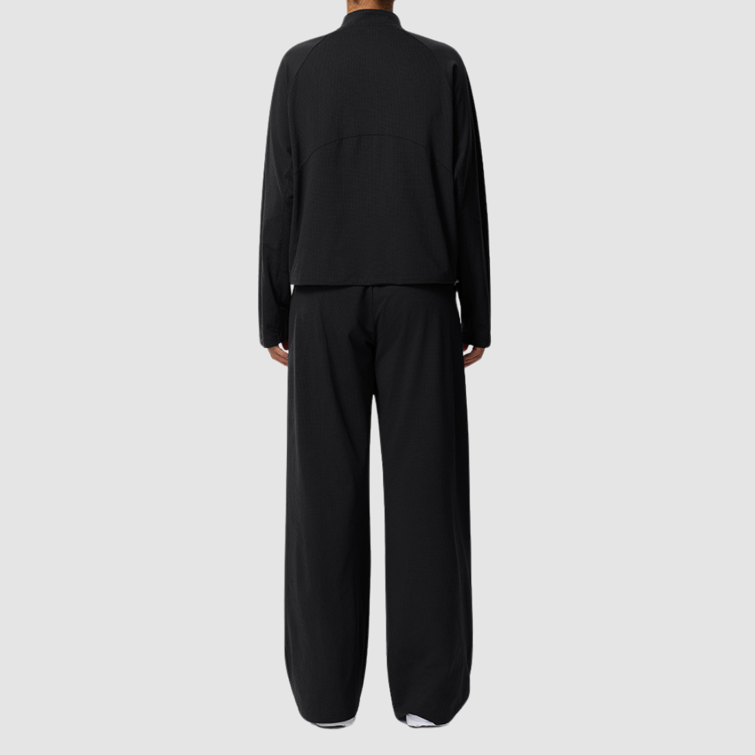 Wholesale Women’s Waffle Knit Active Set – Stand-Collar Long Sleeve & Pants