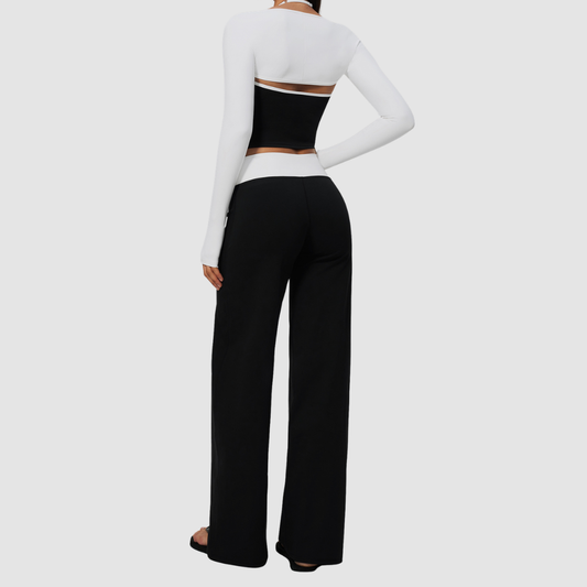 Wholesale Women’s 3-Piece Halter Yoga Set – Tank, Long Pants & Shrug