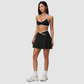 Wholesale Women's Color Block Sports Bra & Anti-Exposure High-Waist Mini Skirt Set – Naked Feel Yoga Gym Activewear