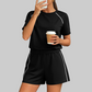 Wholesale Women's Short Sleeve T-Shirt & Shorts Casual Athletic Set