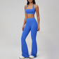 Halter Sports Bra + High-waisted Flared Leg pants 2-Piece Set