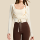 Women's Activewear Loose Long-Sleeve Open-Front Yoga Cover-Up