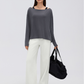 Wholesale Women's Activewear Loose Asymmetric-Shoulder Long-Sleeve Yoga Top