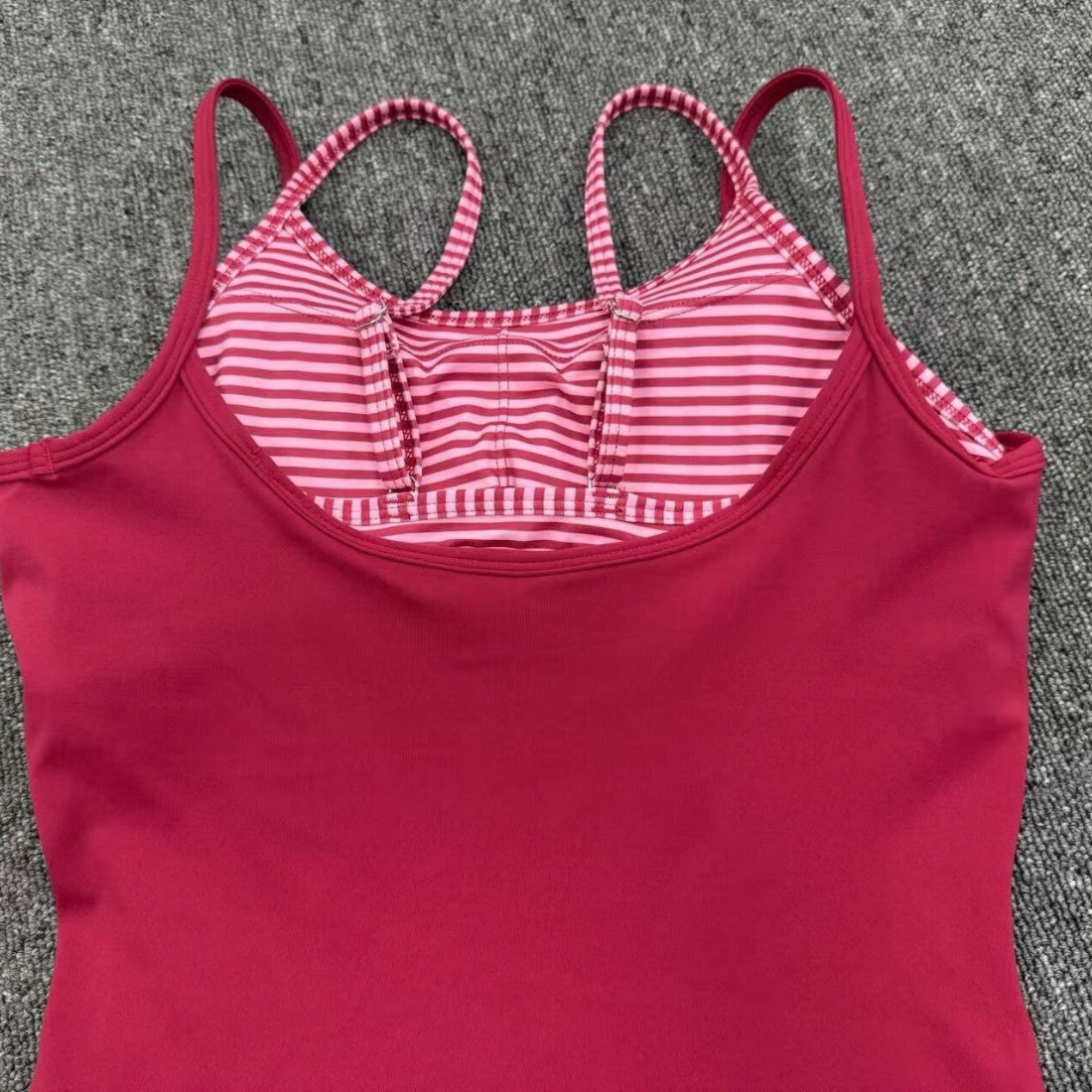 Wholesale Women's Retro Print Faux Two-Piece Yoga Unitard