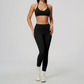 Wholesale Women's Activewear Brushed Padded Bra & Fitted Long-Pants Yoga Set