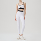 Wholesale color blocked backless vest+high waisted Legging 2-piece Set