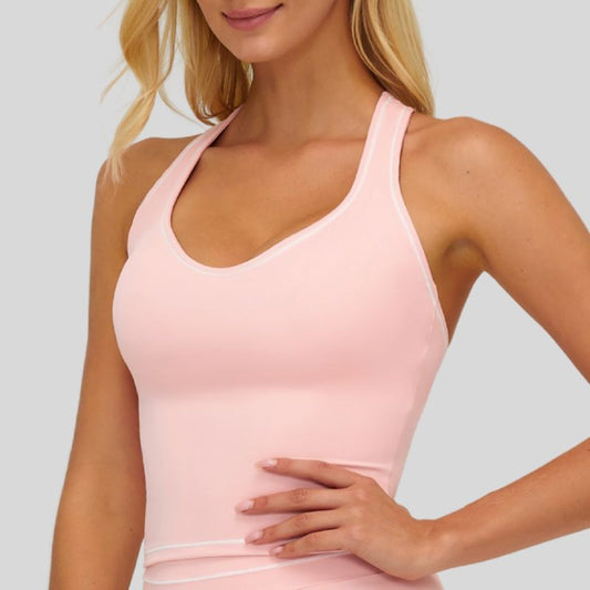 Wholesale Contrasting racerback tank top | Wonderxfans bulk activewear