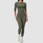 Wholesale Women’s Mid-Sleeve Top & High-Waist Leggings Yoga Set