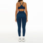 Thin straps Sports Bra + High-waisted leggings 2-Piece Set