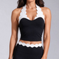 Women's Activewear Padded Halter Top & High-Waist Leggings Yoga Set