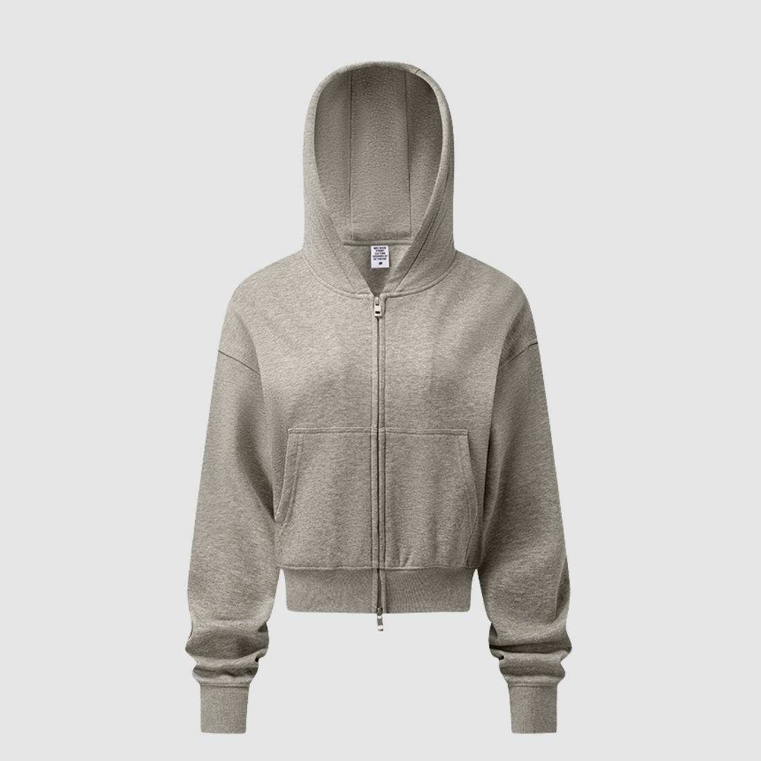 Wholesale Women’s Relaxed Zip-Up Hooded Sweatshirt – Cotton Blend