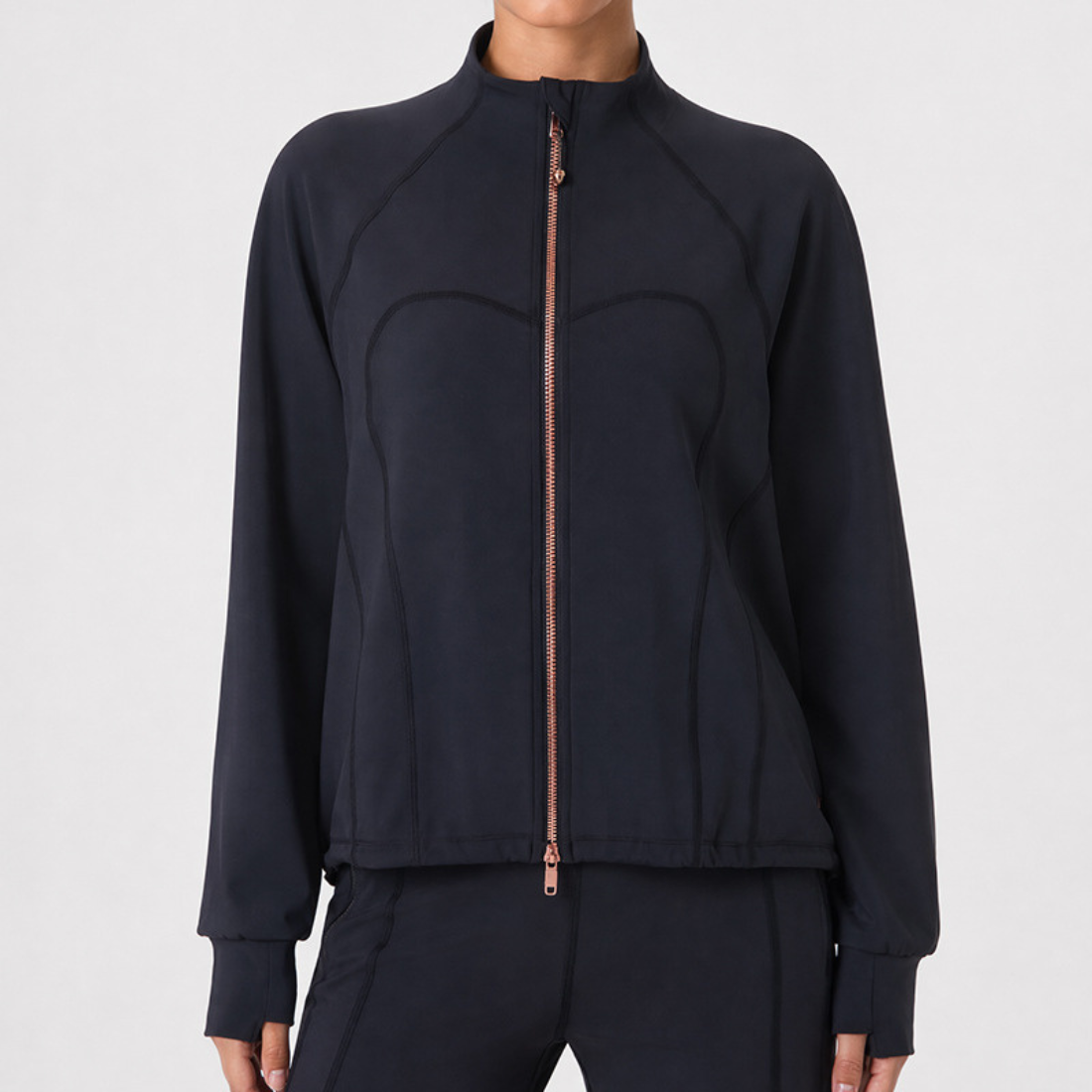 Women's Activewear Loose-Fit Long-Sleeve Yoga Training Outer Layer Jacket