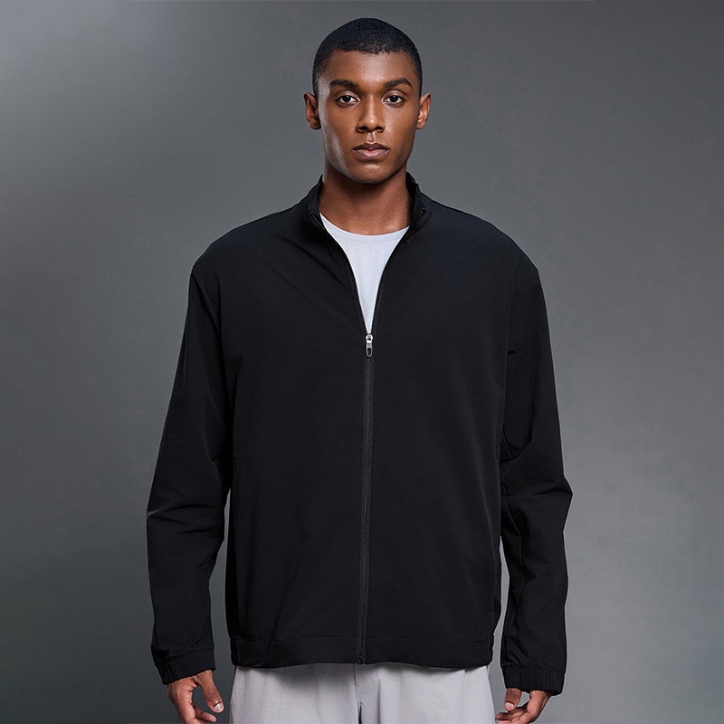 Stand collar Zip jacket