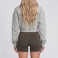 Wholesale long sleeved loose casual solid color hoodie