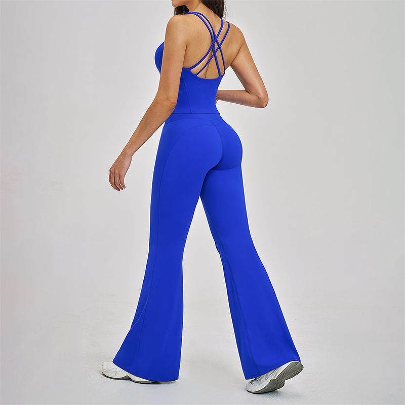 Wholesale Cross Back Tank Top+High Waist pant 2-piece Set