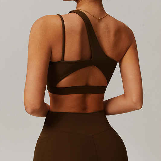 Wholesale Quick-dry Irregular one shoulder sports | Wonderxfans bulk activewear