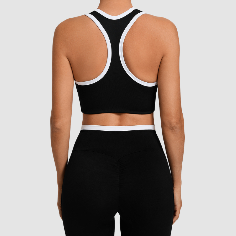 Wholesale U-neck white border sports vest | Wonderxfans bulk activewear